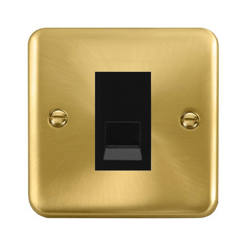 Click Deco Plus Satin Brass Slave Telephone Socket DPSB125MBK