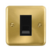 Click Deco Plus Satin Brass Slave Telephone Socket DPSB125MBK