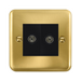 Click Deco Plus Satin Brass Double Isolated TV Socket DPSB159MBK