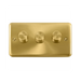 Click Deco Plus Satin Brass 3G LED Dimmer Switch DPSB163