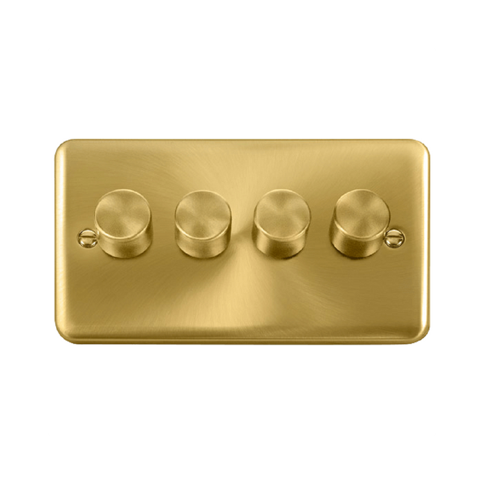 Click Deco Plus Satin Brass 4G LED Dimmer Switch DPSB164