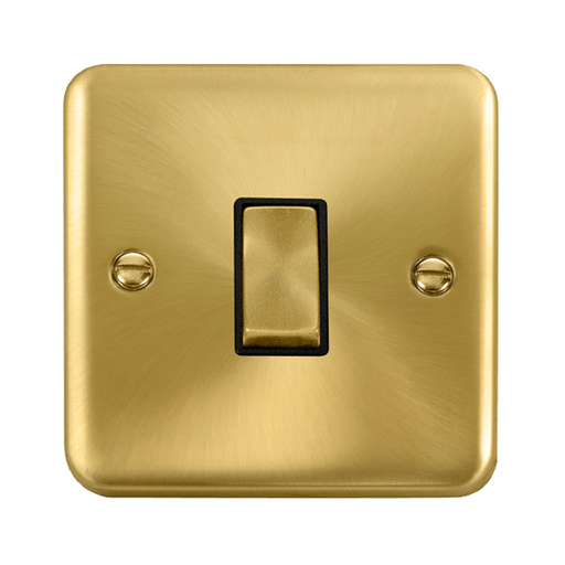 Click Deco Plus Satin Brass 1G Light Switch DPSB411BK