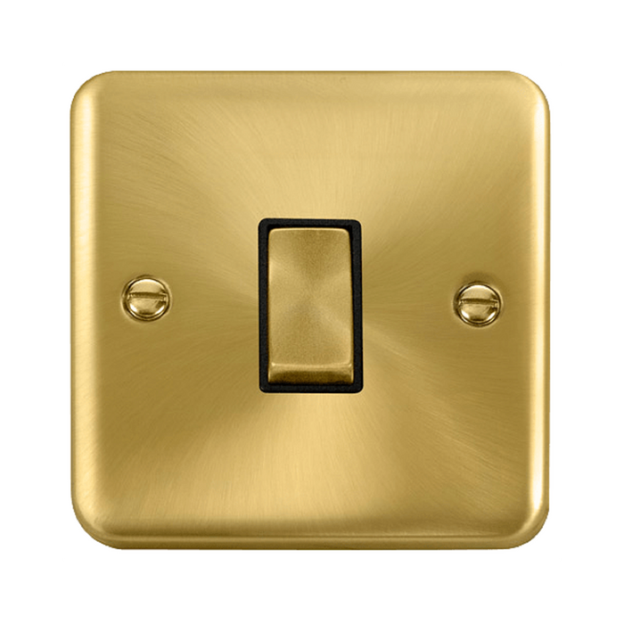 Click Deco Plus Satin Brass 1G Light Switch DPSB411BK