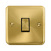 Click Deco Plus Satin Brass 1G Light Switch DPSB411BK