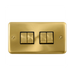 Click Deco Plus Satin Brass 4G Light Switch DPSB414BK