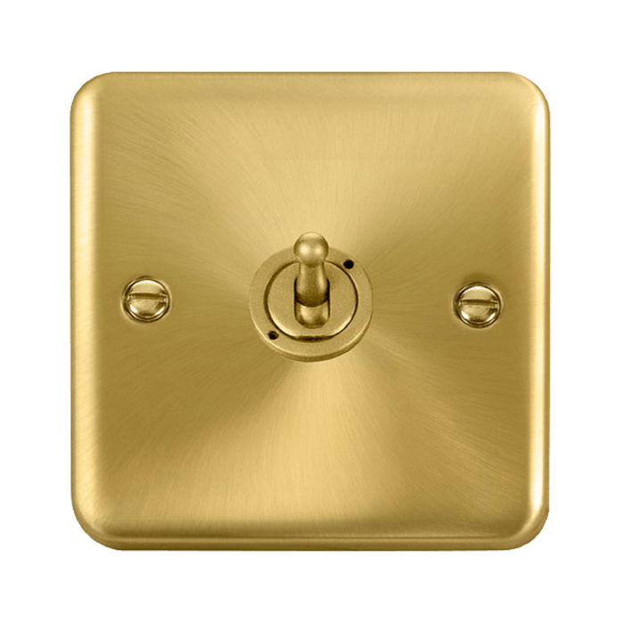 Click Deco Plus Satin Brass 1G Toggle Switch DPSB421
