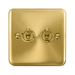 Click Deco Plus Satin Brass 2G Toggle Switch DPSB422
