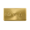 Click Deco Plus Satin Brass 3G Toggle Switch DPSB423