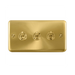 Click Deco Plus Satin Brass 3G Toggle Switch DPSB423