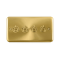 Click Deco Plus Satin Brass 4G Toggle Switch DPSB424