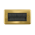 Click Deco Plus Satin Brass 4G Cable Brush Outlet DPSB4BRUSHBK