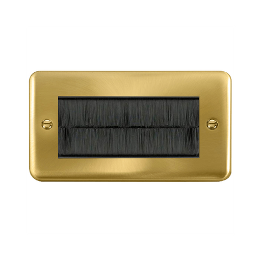 Click Deco Plus Satin Brass 4G Cable Brush Outlet DPSB4BRUSHBK