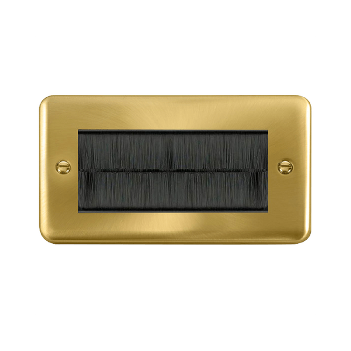 Click Deco Plus Satin Brass 4G Cable Brush Outlet DPSB4BRUSHBK