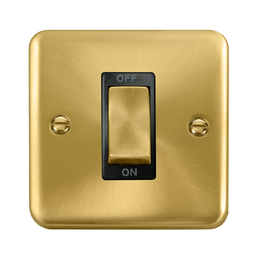 Click Deco Plus Satin Brass 45A Cooker Switch DPSB500BK