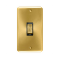 Click Deco Plus Satin Brass 45A Cooker Switch DPSB502BK