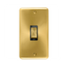 Click Deco Plus Satin Brass 45A Cooker Switch DPSB502BK