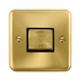 Click Deco Plus Satin Brass 10A Fan Isolator Switch DPSB520BK