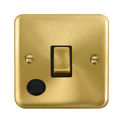 Click Deco Plus Satin Brass 20A Double Pole Switch with Flex DPSB522BK