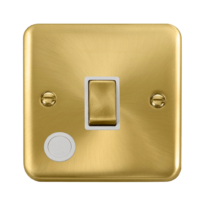 Click Deco Plus Satin Brass 20A Double Pole Switch with Flex DPSB522WH