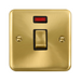 Click Deco Plus Satin Brass 20A Double Pole Switch with Neon DPSB723BK
