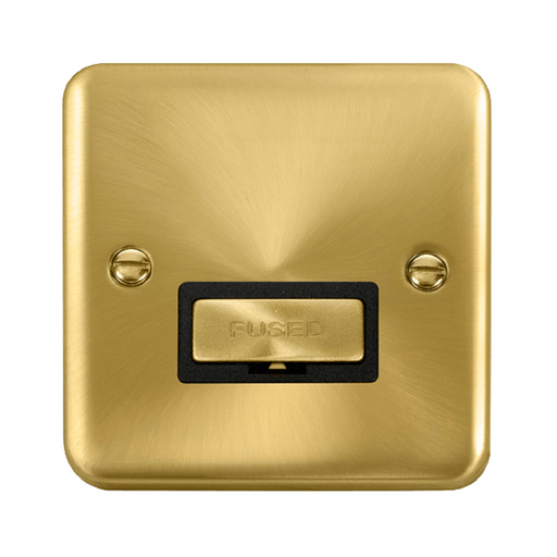 Click Deco Plus Satin Brass 13A Unswitched Spur DPSB750BK