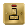 Click Deco Plus Satin Brass 13A Switched Spur with Neon DPSB752BK