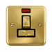 Click Deco Plus Satin Brass 13A Switched Spur with Neon DPSB752BK