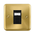 Click Deco Plus Satin Brass Cat5e Data Socket DPSBRJ45BK