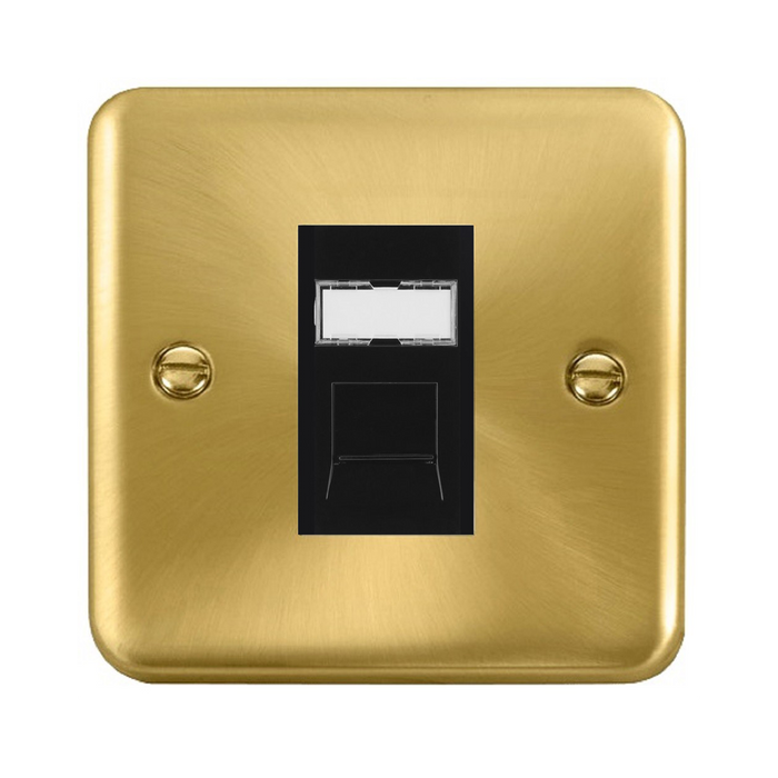Click Deco Plus Satin Brass Cat5e Data Socket DPSBRJ45BK