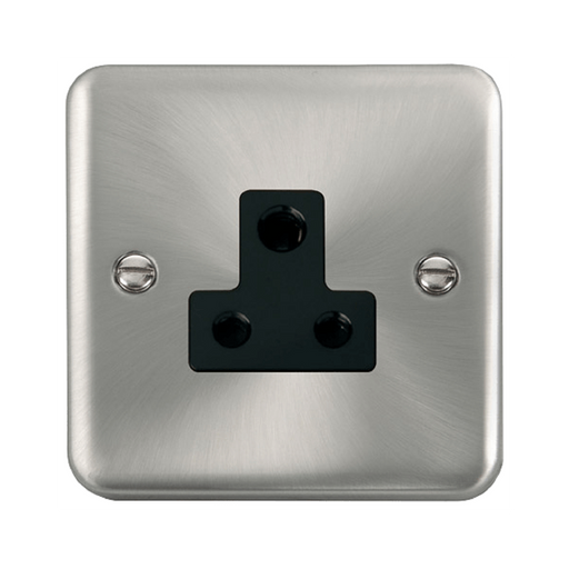 Click Deco Plus Satin Chrome 5A Unswitched Socket DPSC038BK