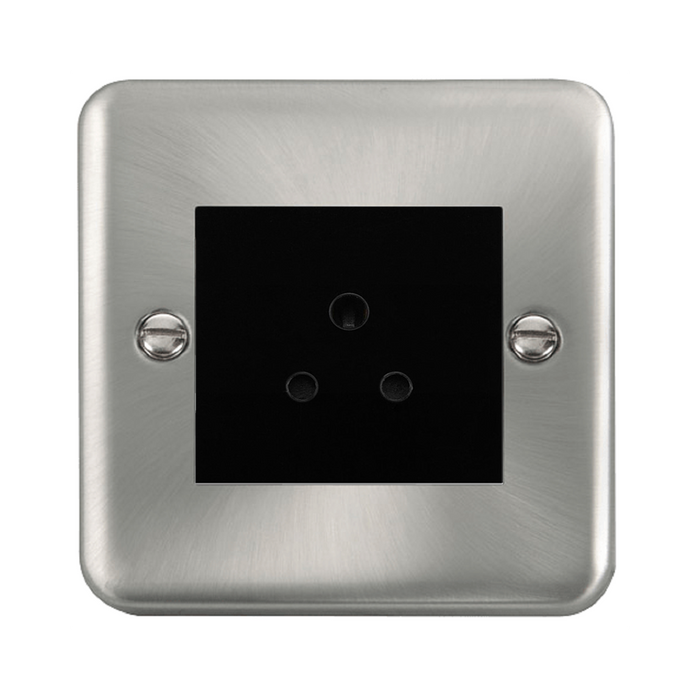 Click Deco Plus Satin Chrome 5A Unswitched Socket DPSC038MBK