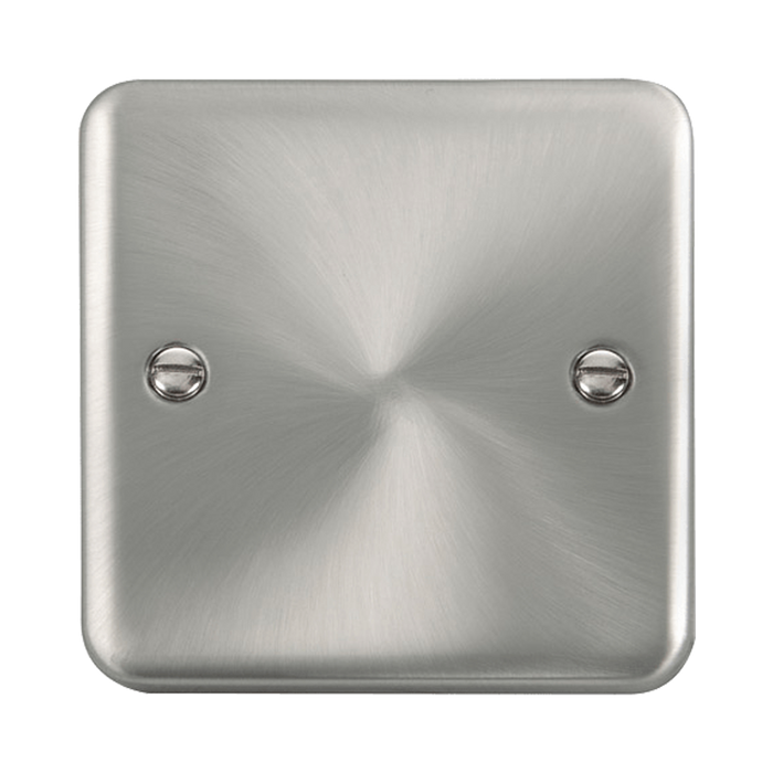 Click Deco Plus Satin Chrome Single Blank Plate DPSC060