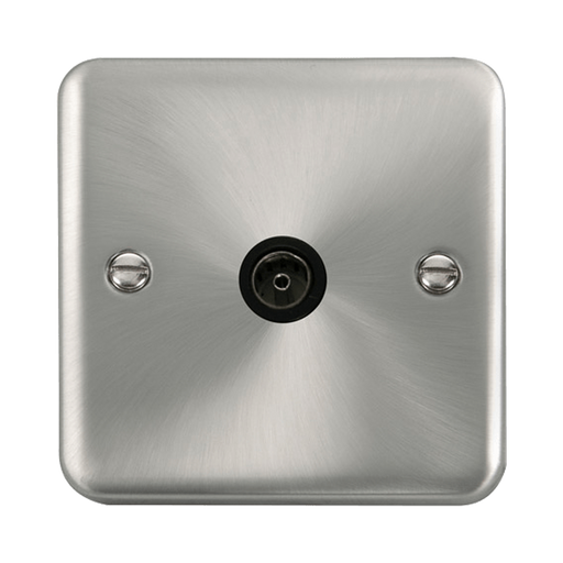 Click Deco Plus Satin Chrome TV Socket DPSC065BK