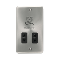 Front view of Click Deco Plus Satin Chrome Shaver Socket