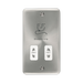 Front view of Click Deco Plus Satin Chrome Shaver Socket