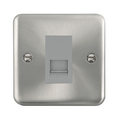 Click Deco Plus Satin Chrome Slave Telephone Socket DPSC125MGY