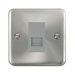Click Deco Plus Satin Chrome Slave Telephone Socket DPSC125MGY