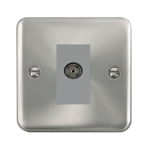 Click Deco Plus Satin Chrome Isolated TV Socket DPSC158MGY