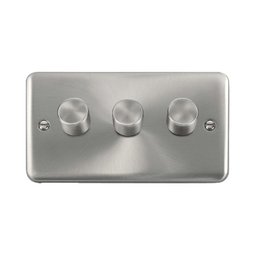 Front view of Click Deco Plus Satin Chrome 3G LED Dimmer Switch