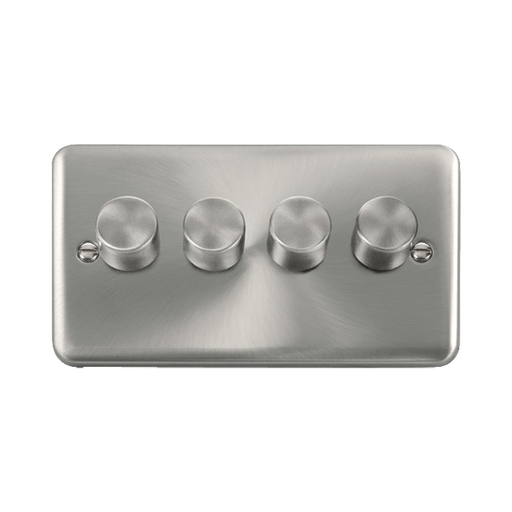 Front view of Click Deco Plus Satin Chrome 4G LED Dimmer Switch