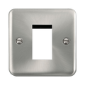 Front view of Click Deco Plus Satin Chrome 1G Euro Plate
