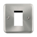 Front view of Click Deco Plus Satin Chrome 1G Euro Plate