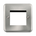 Front view of Click Deco Plus Satin Chrome 2G Euro Plate