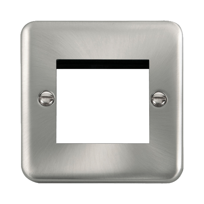 Front view of Click Deco Plus Satin Chrome 2G Euro Plate