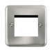 Front view of Click Deco Plus Satin Chrome 2G Euro Plate