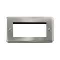 Front view of Click Deco Plus Satin Chrome 4G Euro Plate