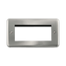 Front view of Click Deco Plus Satin Chrome 4G Euro Plate
