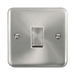 Front view of Click Deco Plus Satin Chrome 1G Light Switch