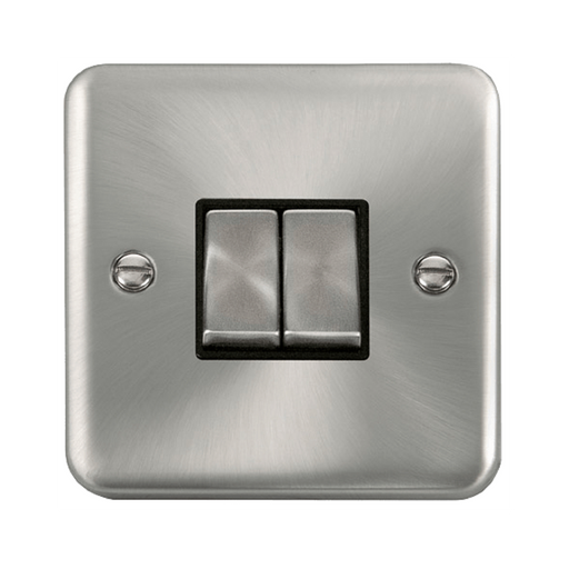Click Deco Plus Satin Chrome 2W & Intermediate Switch DPSC4125BK