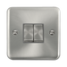 Front view of Click Deco Plus Satin Chrome 2G Light Switch
